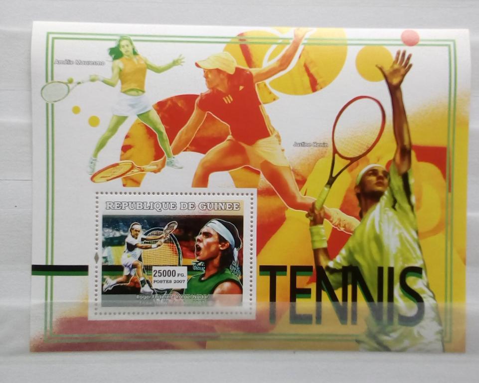 Гвинея 2007. Теннис, спорт. Блок чистый. MNH**