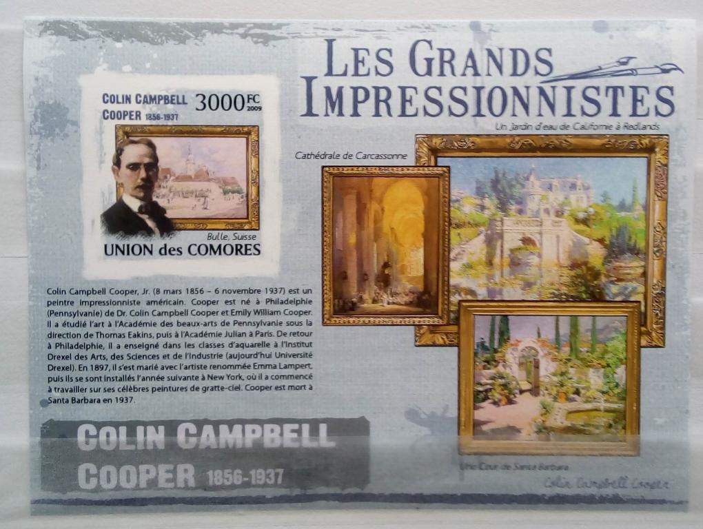 Коморские острова, Коморы 2009.  Живопись, художники импрессионисты. Блок чистый БЗ. MNH**
