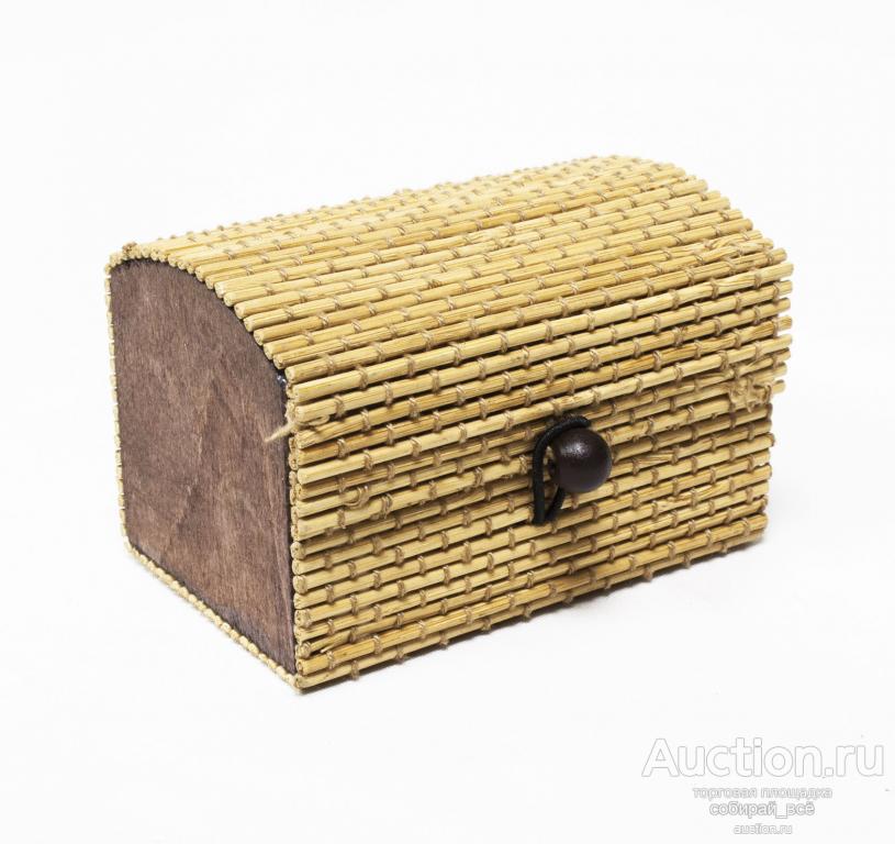 Шкатулка плетеная, размер 6х9х6 см
