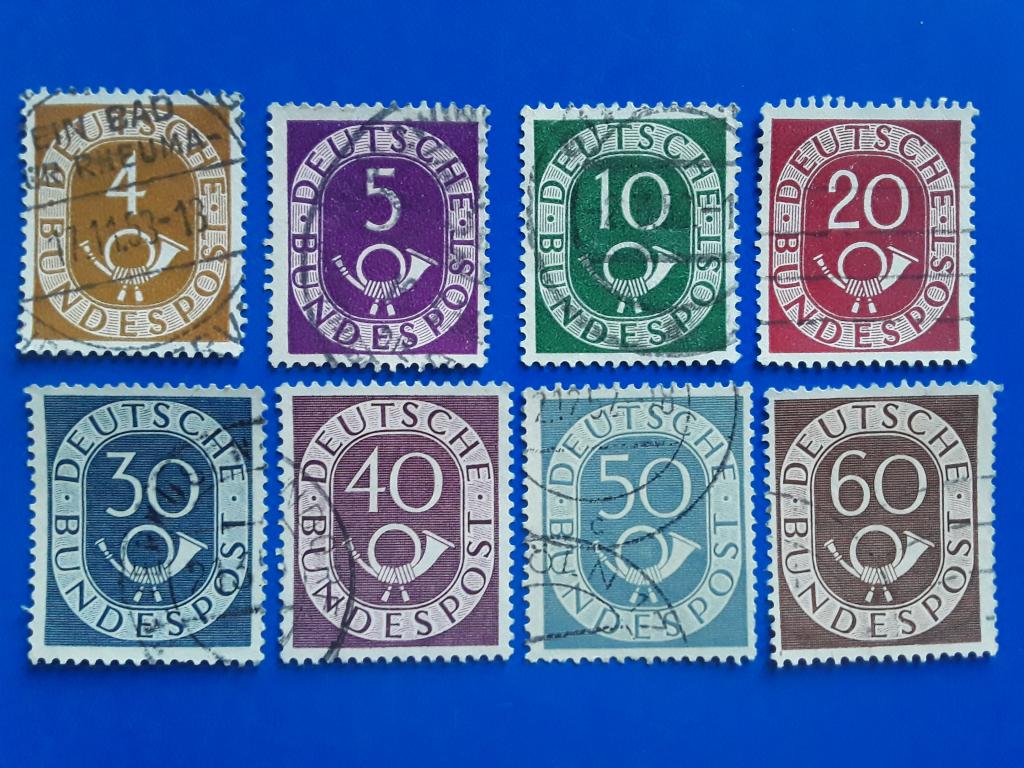 8шт. Одним лотом. Германия ФРГ 1951 Стандарт