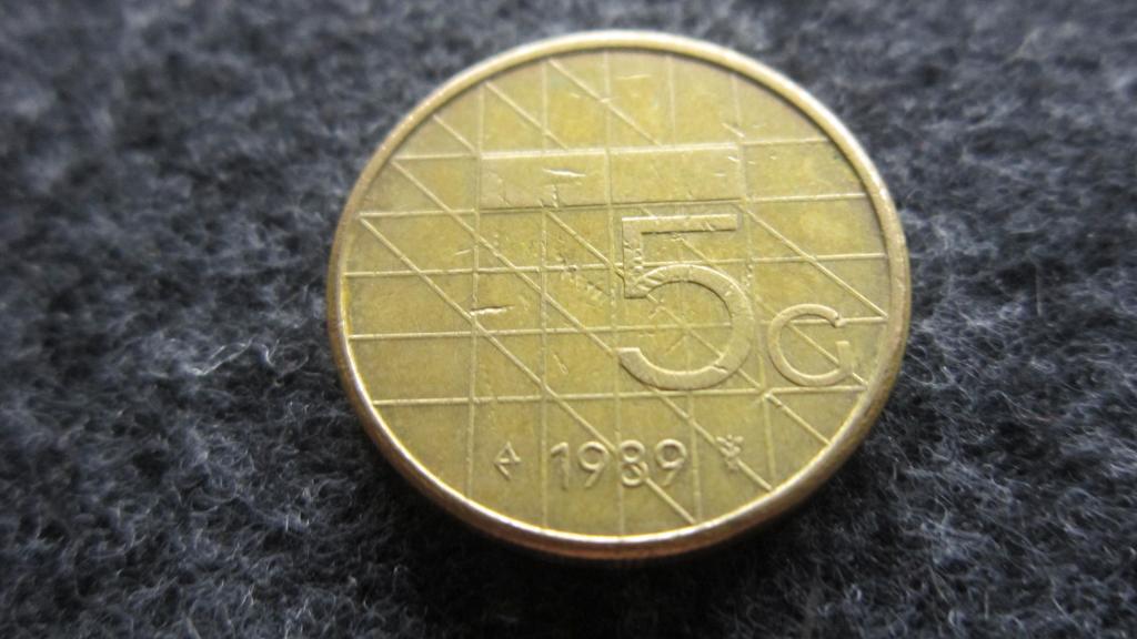 НИДЕРЛАНДЫ  5  ГУЛЬДЕНОВ  1989