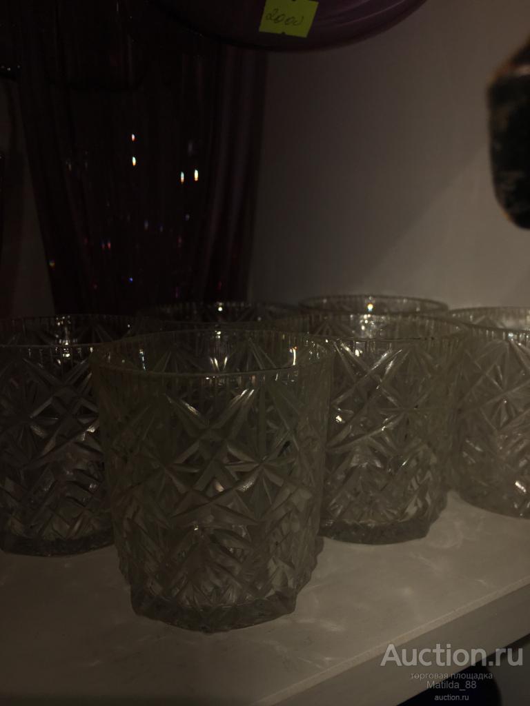 Стопка хрустальная СССР 6 шт в идеале