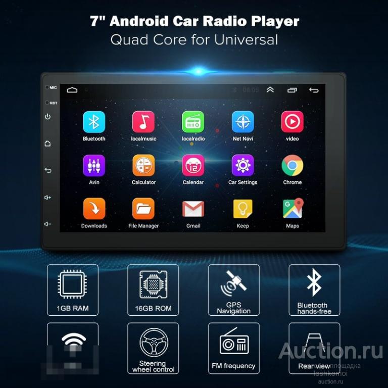 Android 8,1  Универсальный Авто  gps 