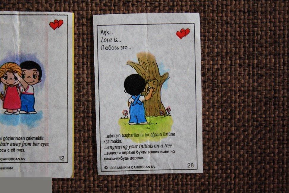 Сколько картинок в жвачке love is