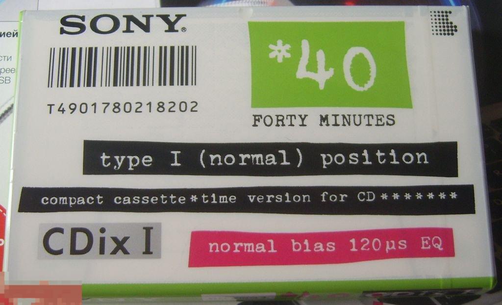 аудиокассета SONY CDix I  40(1992 ) запечатана 