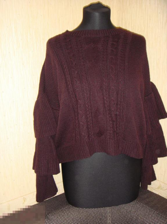 CAPCAKES&CASHMERE свитер баклажан рукава воланы новый оригинал 135$. 