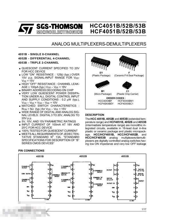 Tc4052bp схема включения
