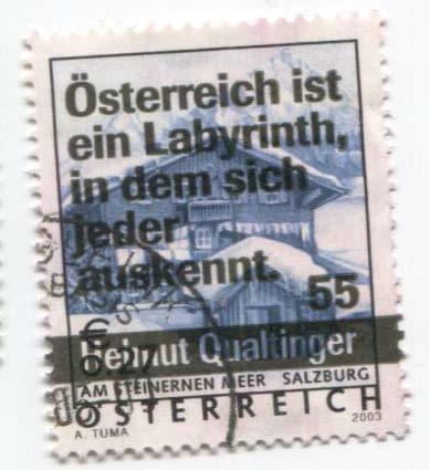 2005.Австрия.Страна Отдыха.надпечатка 55 на 0.27е.1м.гаш