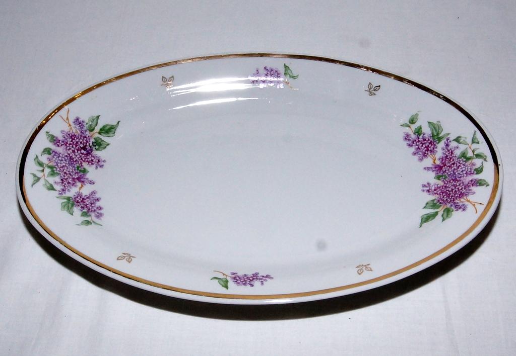 БЛЮДО овальное  "СИРЕНЬ"  Дулево 1965г.  (К7/2)