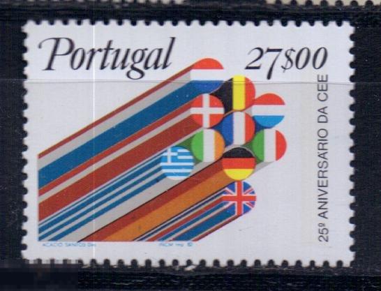 Флаги, Португалия, серия 1м, 1982, MNH MI 1,8euro # 1556 