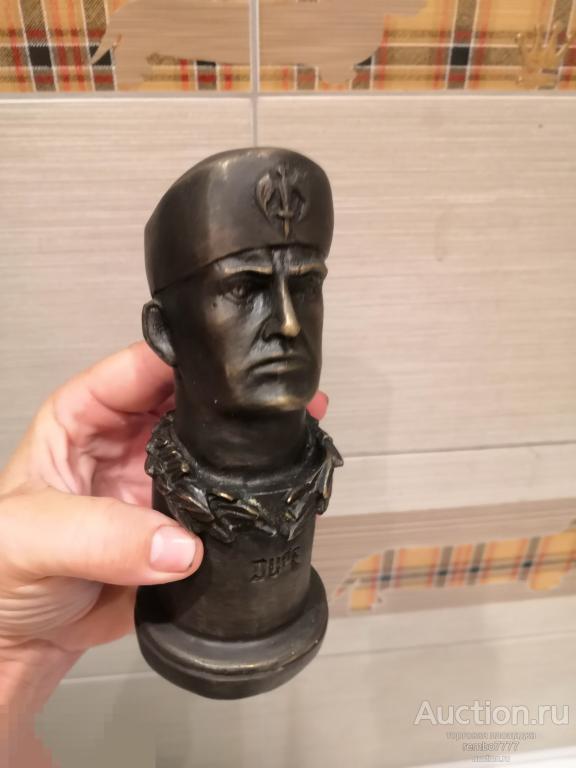 бюст .муссолини.бронза. 20см.дуче .лидер.тиран