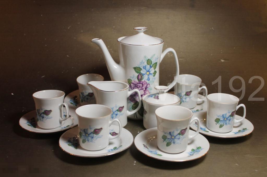 ФАРФОР ПОЛЬША КОФЕЙНЫЙ ЧАЙНЫЙ СЕРВИЗ 