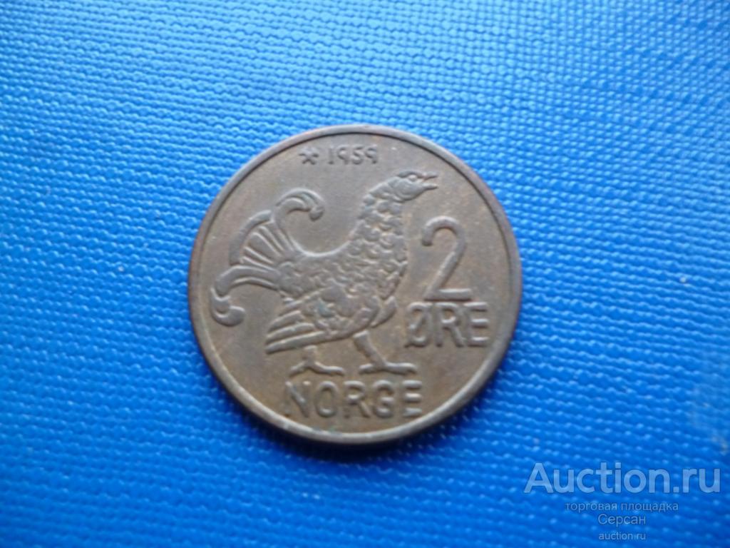 1959 Норвегия 2 эре фауна