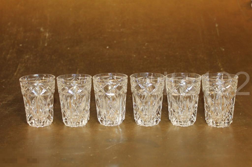 ХРУСТАЛЬНЫЕ БОКАЛЫ. ПЕРИОД СССР. 6 ШТ. 