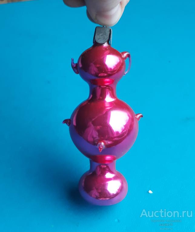 Старинная ёлочная игрушка САМОВАР