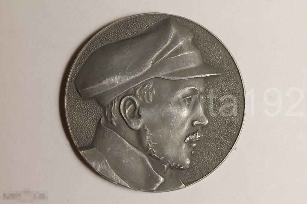 НАСТОЛЬНАЯ МЕДАЛЬ. М.Ю. ЛЕРМОНТОВ. 1814 - 1841 год. АЛЮМИНИЙ 