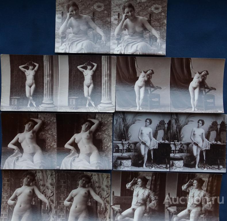 Винтажные эротические фотографии: семь стереопар. Альбумин. Россия, конец XIX века.