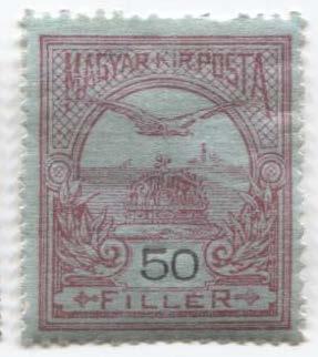 1913.Венгрия.Стандарт.Мифическая птица Турул и корона 50ф.*