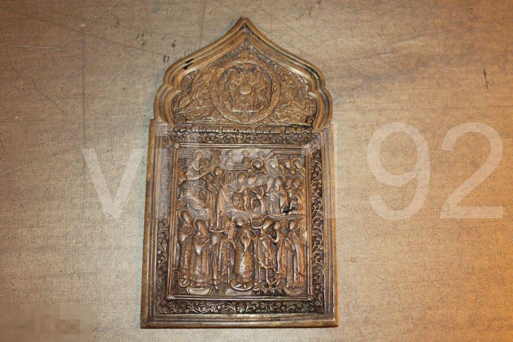 ИКОНА. ПОКРОВ. ПОКРОВА. ПЛАСТИКА. БРОНЗА. 