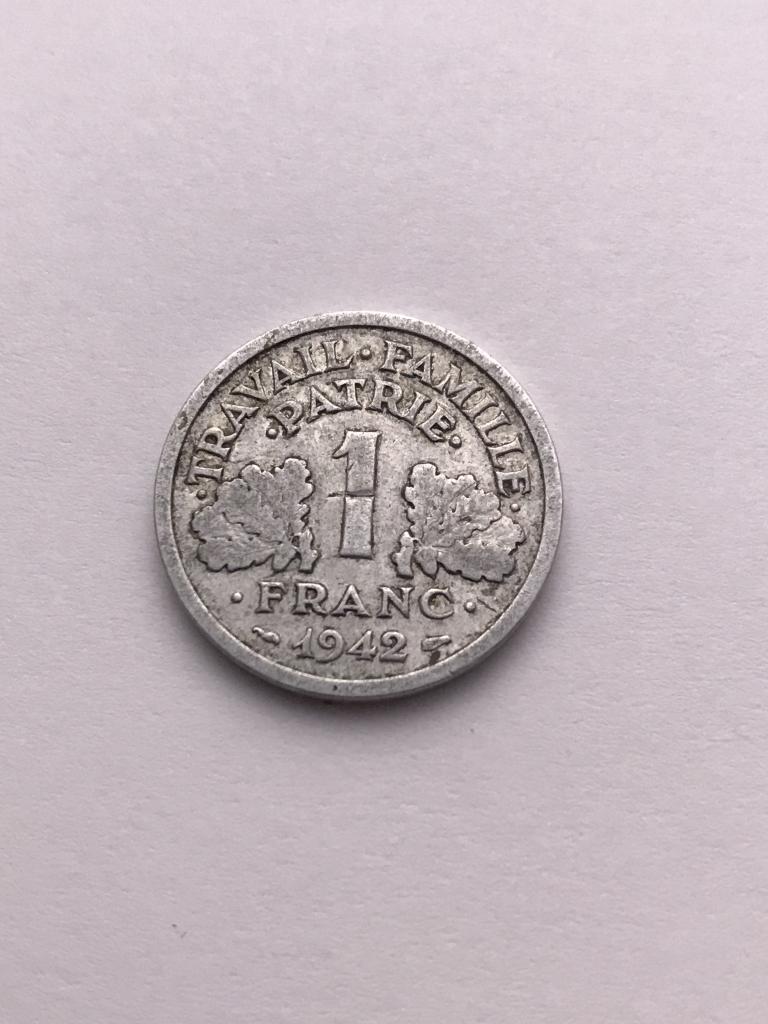 1 франк 1942 Франция