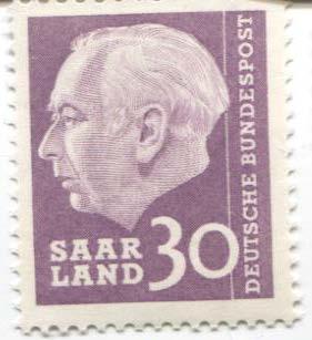 1957.Саар.Президент Хойс.30ф.**