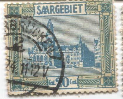 1922.Саар.Административное здание.20пф.гаш