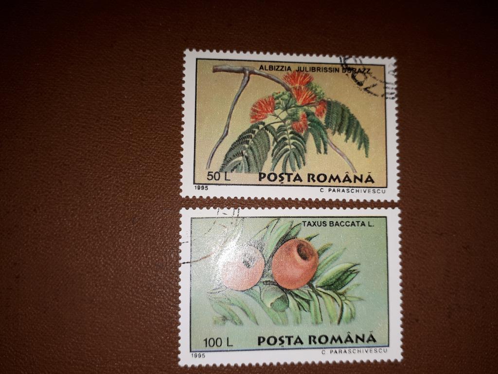 Марки Румынии, 1995, Флора, Растения