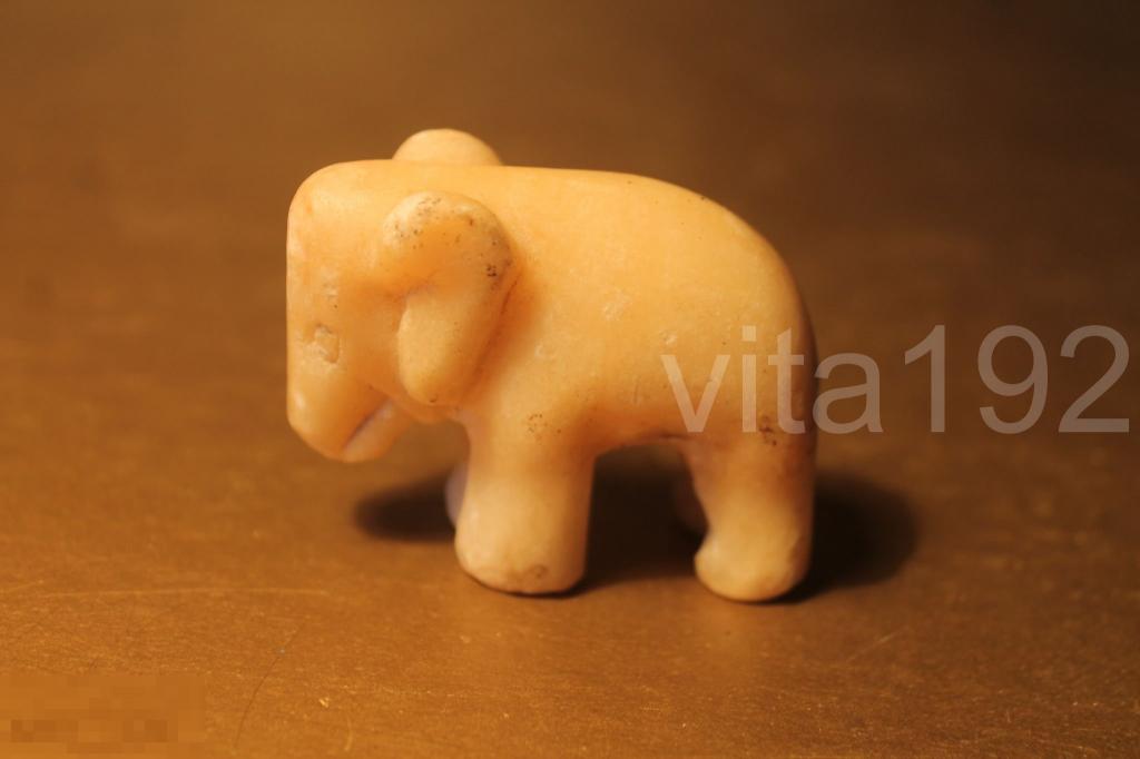 СТАТУЭТКА. МРАМОР. СЛОН. СЛОНИК. 