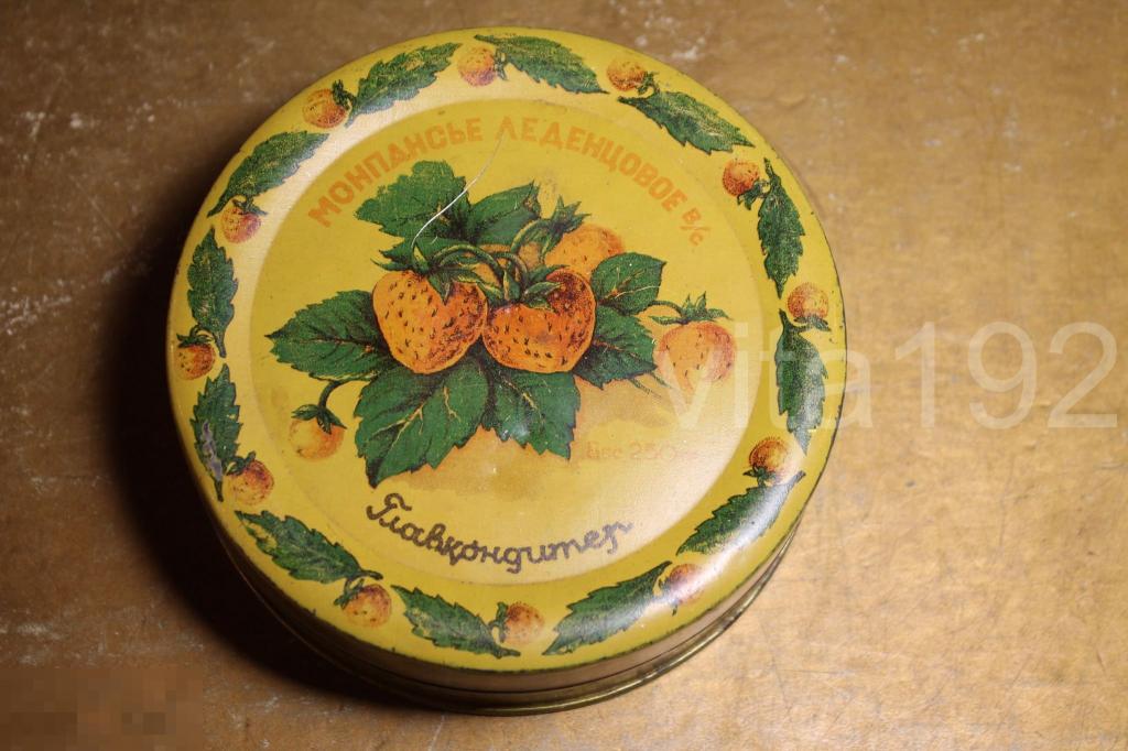 МОНПАСЬЕ ЛЕДЕНЦОВОЕ.  ГЛАВКОНДИТЕР. г. ТАЛЛИН. БАНКА. ЖЕСТЬ. 