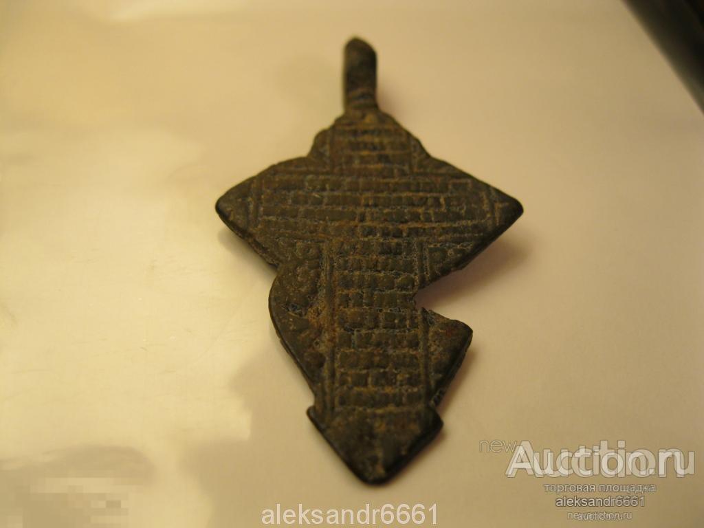крестик нательный старинный бронза 18 19 век тельник 