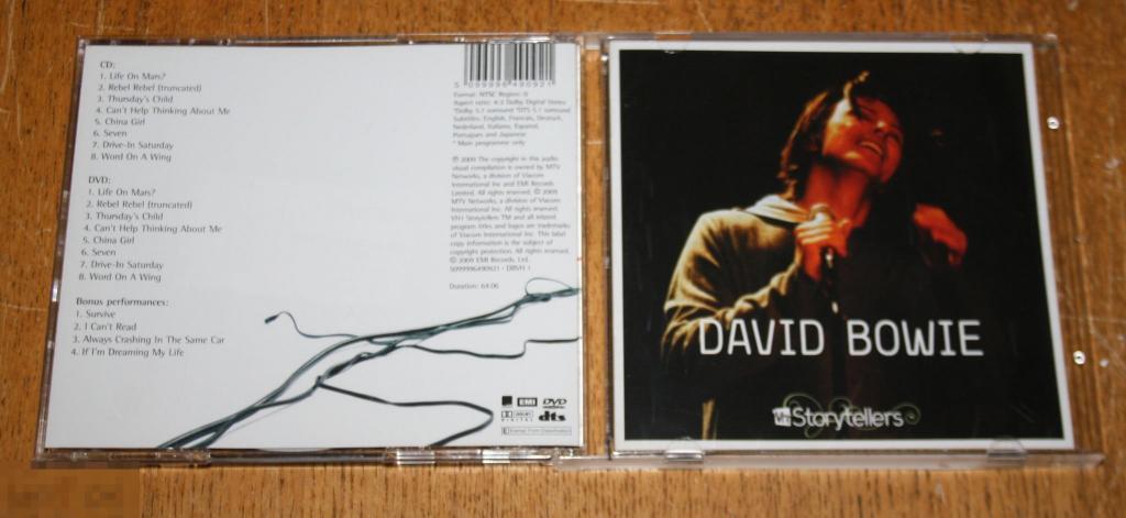 David Bowie ‎"VH1 Storytellers" 2009 CD/DVD 