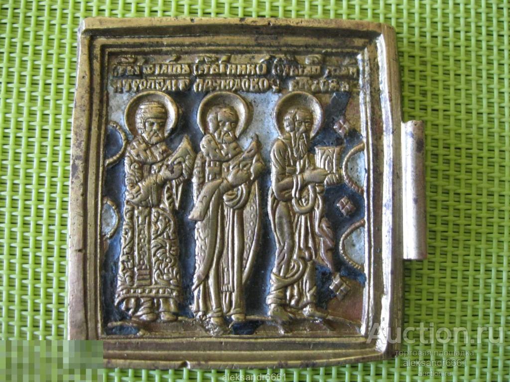 икона створка пластика эмаль бронза литье сохран 