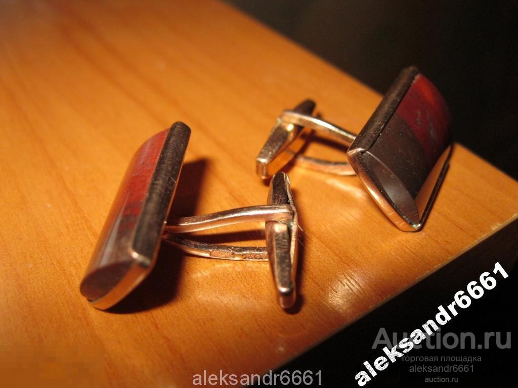 ЗАПОНКИ ПОЗОЛОТА 900 С КАМНЕМ СЕРЕБРО 875 КЛЕЙМО СССР 