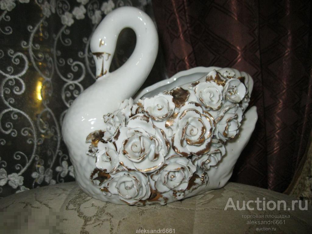 САЛФЕТНИЦА ЛЕБЕДЬ ФАРФОР Германия 20-30 гг ПТИЦА ДОВОЕННАЯ 