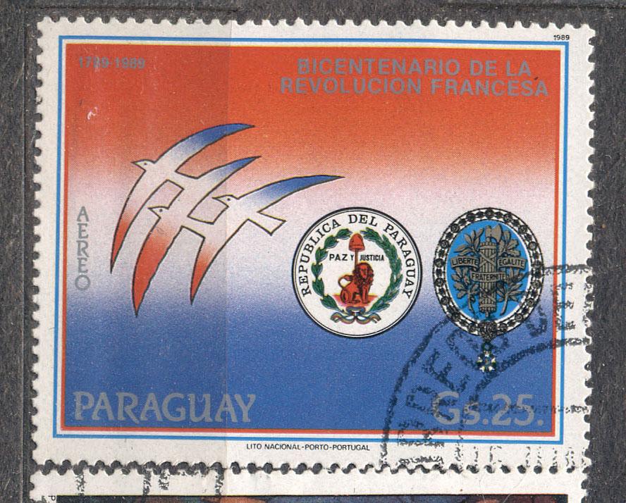 Парагвай 1989 г. 200 лет французской революции гашеная