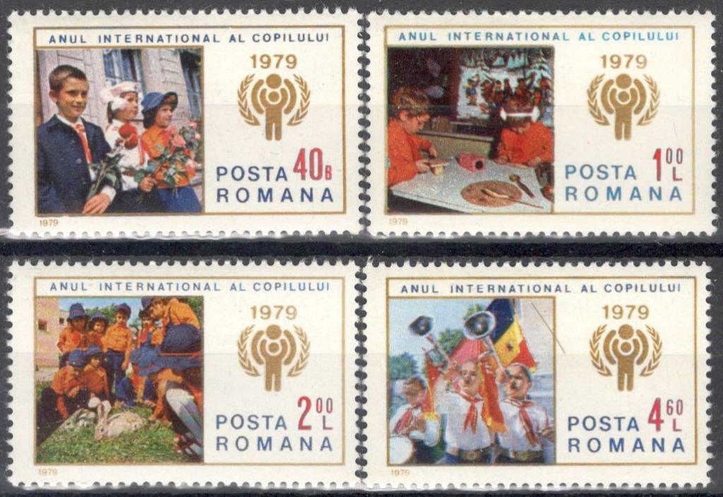 Румыния, 1979, № 3590-3593, € 2,2, MNH, полн., международный год ребенка