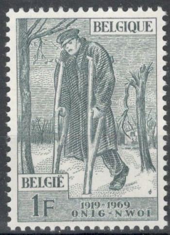 Бельгия, 1969,№ 1567, € 0,3, MNH, полн., 50 лет союзу военных инвалидов