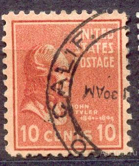 США 1938 Президент Тайлер стандарт Зуб 11:10,5