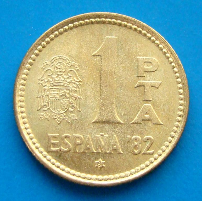 Испания 1 песета 1980 года. ЧМ по Футболу "82    #30904