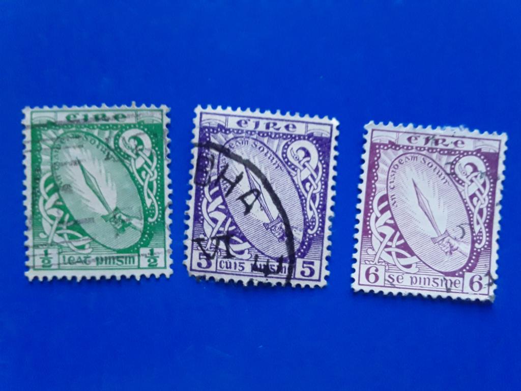 3 шт. Одним лотом. Марки Ирландии