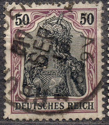 Германия 1905  г. № 91-1  гашеная (КЦ 2,8  ЕВРО)