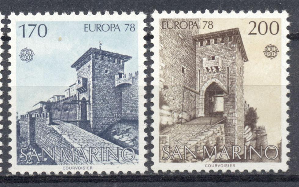 Сан Марино 1978 г. серия ЕВРОПА СЕПТ Замки  негашеная**