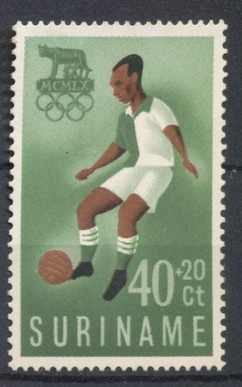 Суринам 1960 г. ОИ в Риме футбол  негашеная**