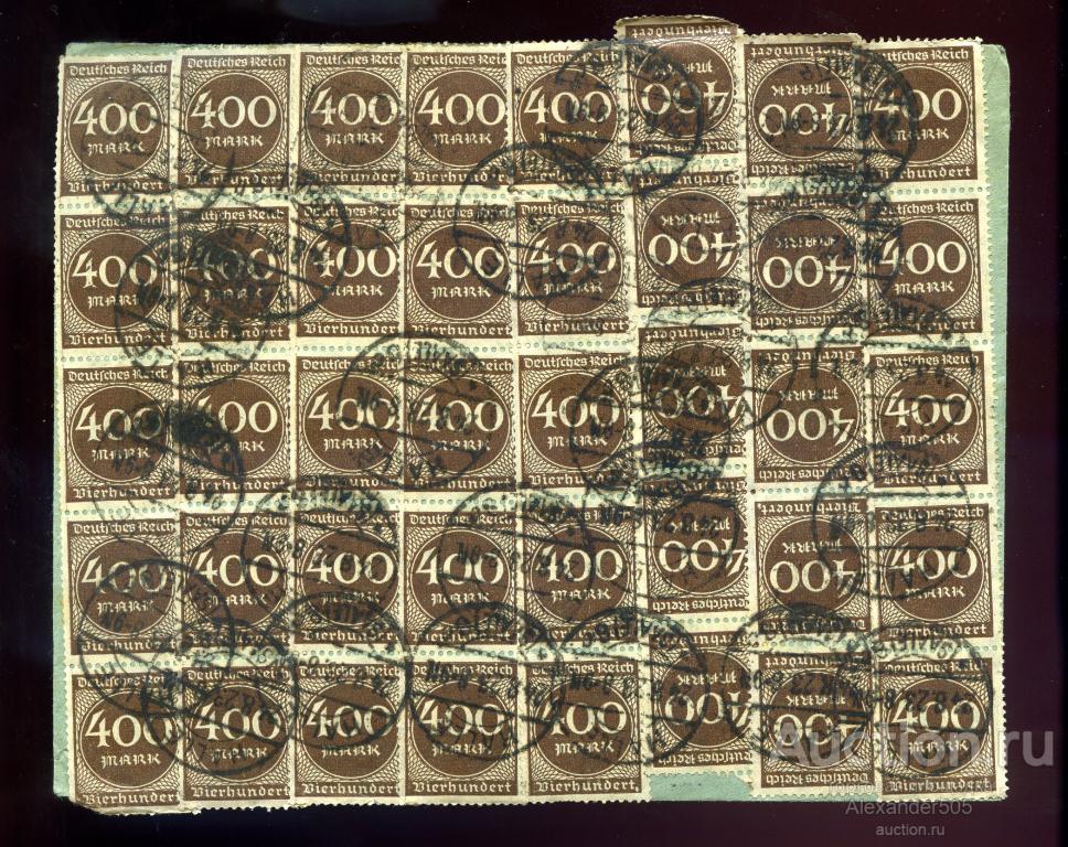 !!! Конверт Германия 28.04 1923 Халле Гиперинфляция мегатриф !!!