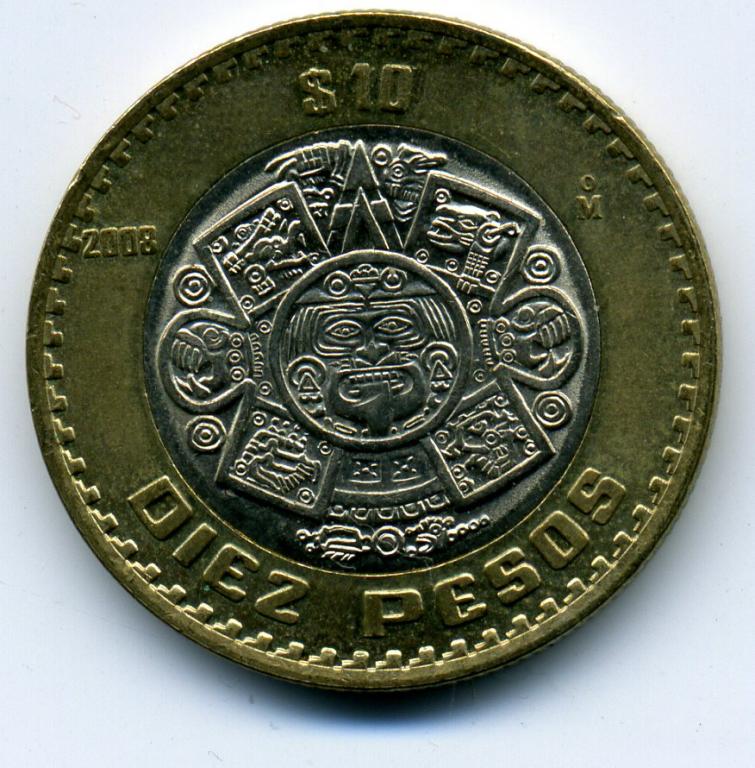 10 песо - Мексика - 2008 - биметалл - UNC