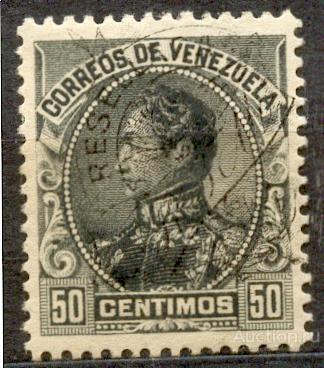 Венесуэла 1900 Боливар персоналии надпечатка