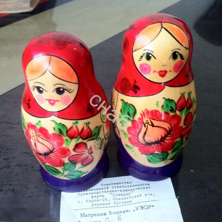 Матрешка набор комплект из 5-ти штук 1994 год 