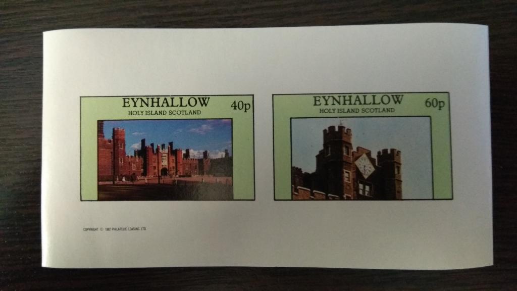 Марки.Замки.Шотландия.Эйнхаллоу.1982.Святой остров.Блок.Чистый.Б/З.Сост.идеальное