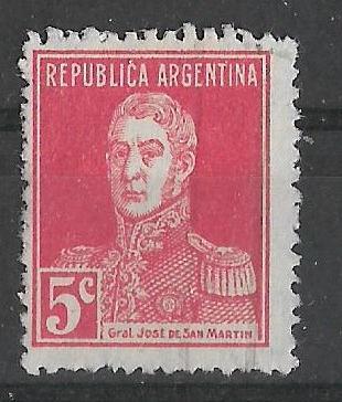 Аргентина 1923 г.  Персоналии Генерал Хосе де Сан - Мартин, национальный герой Аргентины, гаш.