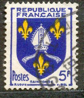 Франция 1954 Ив 1005 герб Сунтонж геральдика